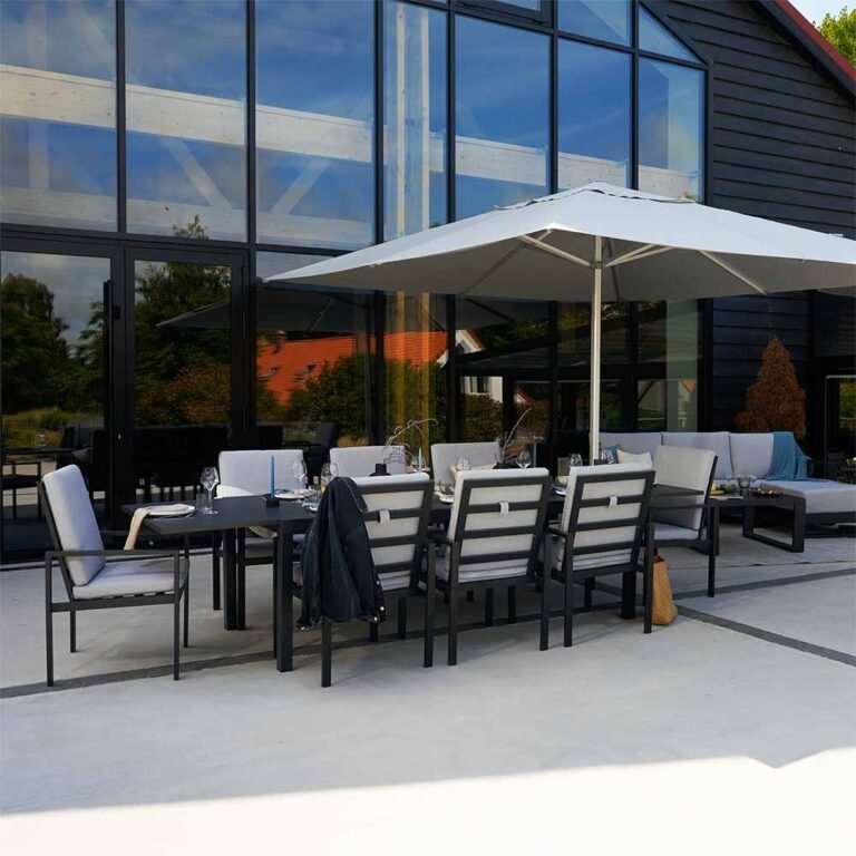 Mesa de jardín extensible Athena de aluminio