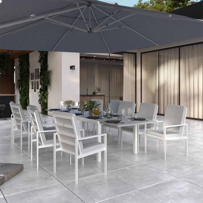 Conjunto de jardín Athena extensible de aluminio