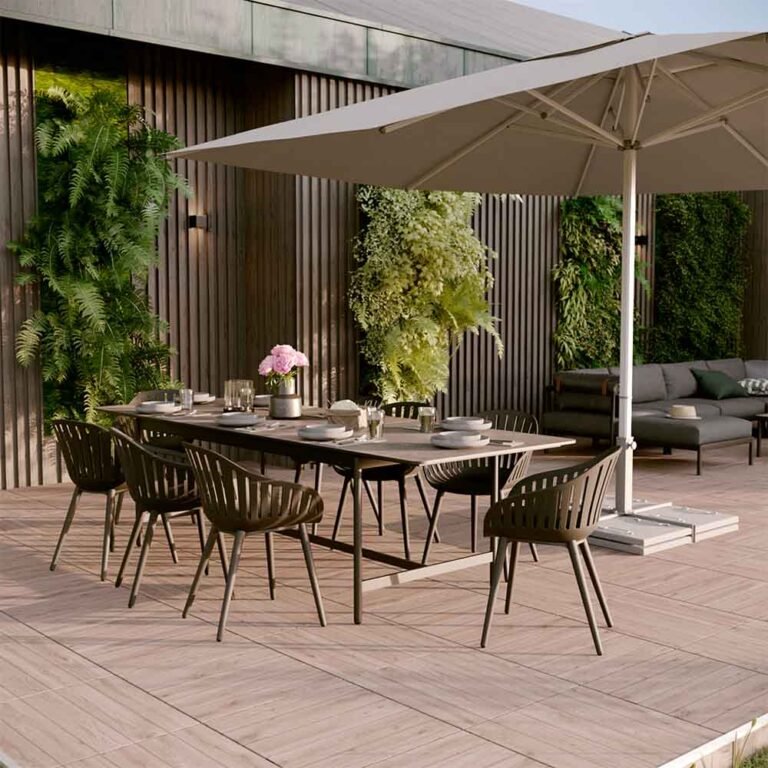 Mesa de jardín extensible Idunn de aluminio