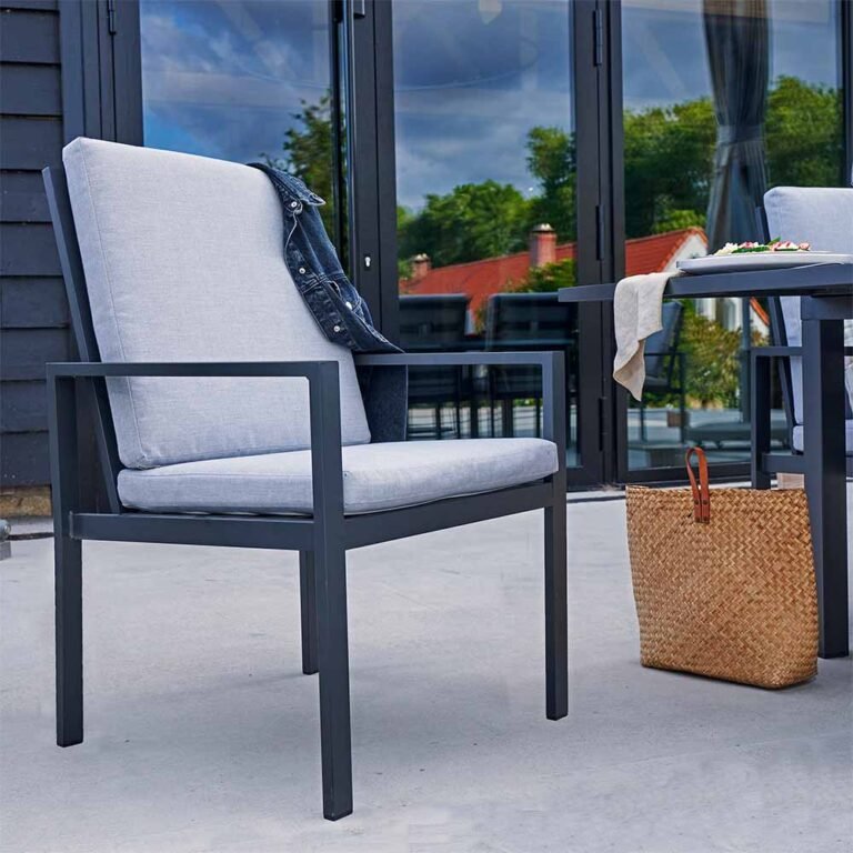 Set de 2 sillas de jardín Athena de aluminio