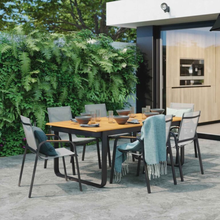 Silla comedor con apoyabrazos aluminio Calypso